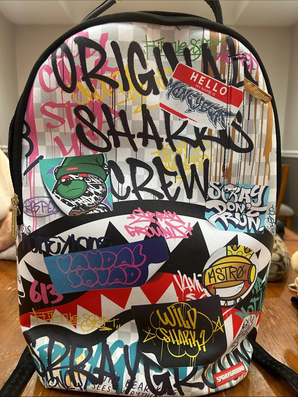 Sprayground Multicolor Shark Crew Graffiti Backpack